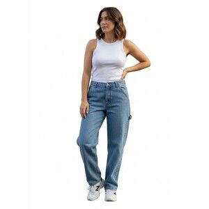 Vintage 90s Route 66 Baggy Carpenter Cargo Jeans - Women's Size 13/14"